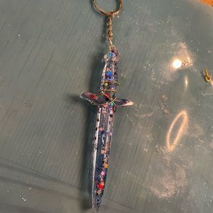 Sword resin keychain